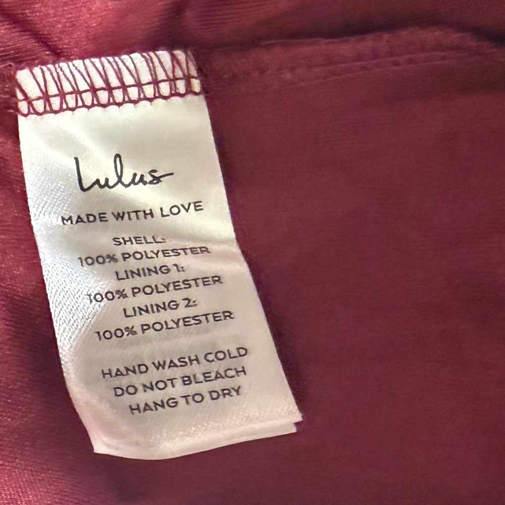 Lulu's Sweet Amor burgundy Tulle Swiss Dot Tiered Bustier Midi Dress Size Large - Picture 14 of 14